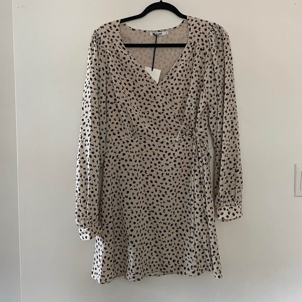 NWT Farrow Long Sleeve Wrap Dress